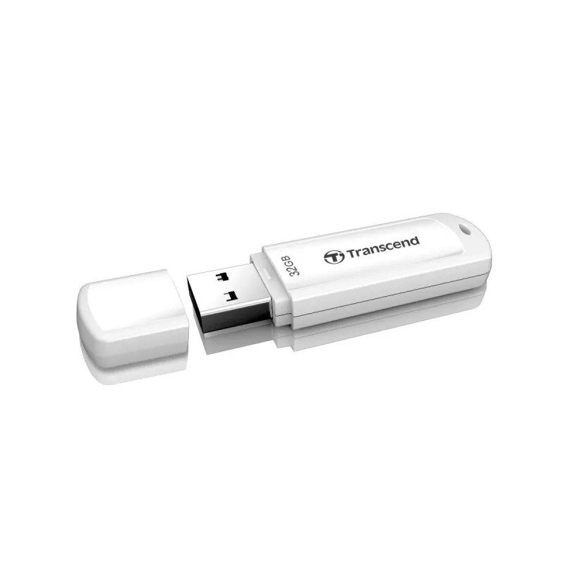TRANSCEND Jetflash 730 - 128GB USB zibatmiņa - USB 3.0 - Balta