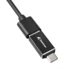 SHARKOON USB centrmezgls - 3 portu USB 3.2 Gen 1 Alu + Ethernet Melns