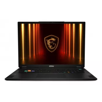 MSI Stealth 18 HX AI A2XWIG-042 spēļu klēpjdators, 18 collu UHD+ 3840x2400 120 Hz, Intel Core Ultra 9 275HX, 64 GB DDR5, 2 TB SSD, NVIDIA GeForce RTX 5080, Wi-Fi 7 (802.11be), Bluetooth, Windows 11 Pro, melns