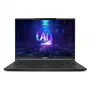 MSI Stealth A16 AI+ A3XWIG-043 AMD Ryzen AI 9 HX 370 klēpjdators 40,6 cm (16 collas) Quad HD+ 32 GB LPDDR5x-SDRAM 2 TB SSD NVIDIA GeForce RTX 5080 Wi-Fi 7 (802.11be) Windows 11 Home Melns