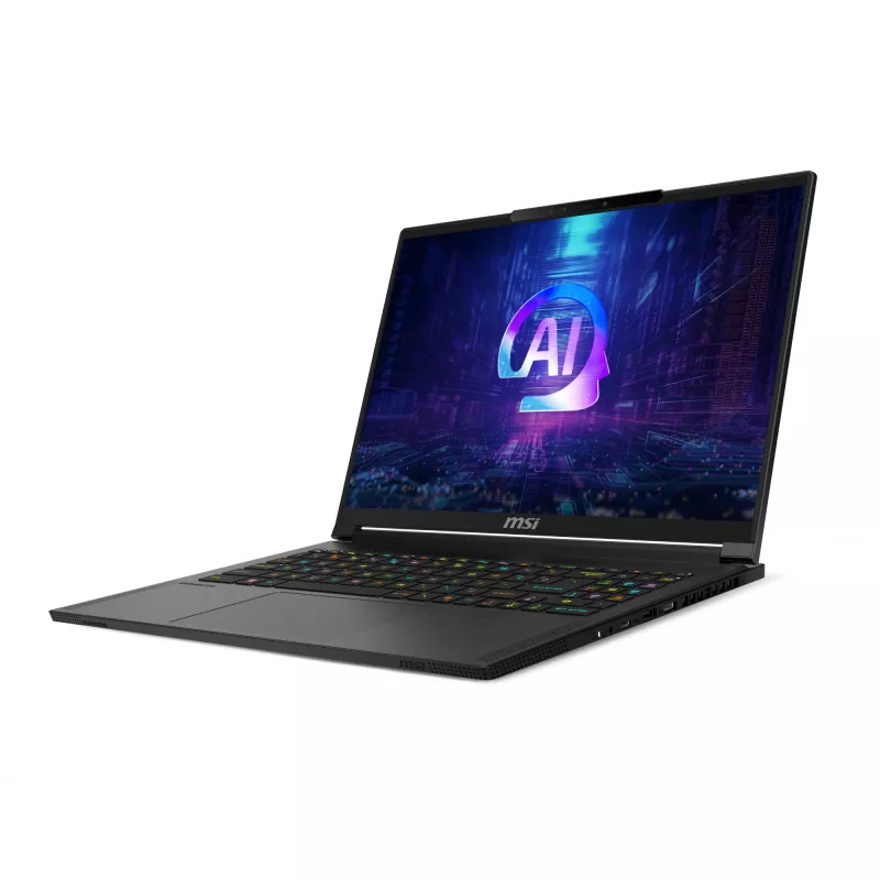 MSI Stealth A16 AI+ A3XWIG-043 AMD Ryzen AI 9 HX 370 klēpjdators 40,6 cm (16 collas) Quad HD+ 32 GB LPDDR5x-SDRAM 2 TB SSD NVIDIA GeForce RTX 5080 Wi-Fi 7 (802.11be) Windows 11 Home Melns