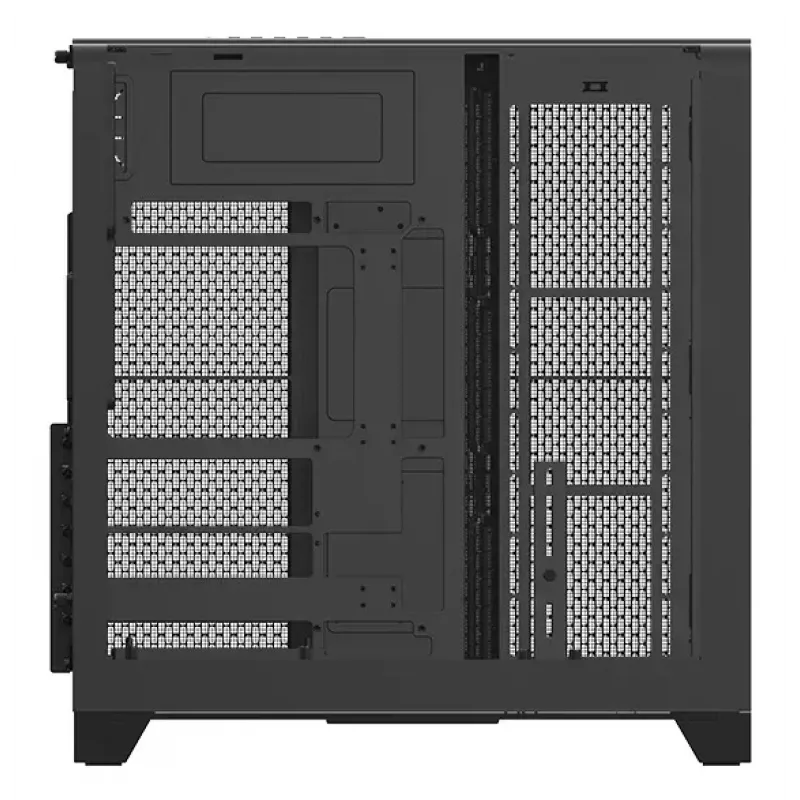 PC korpuss Thermaltake View 390 Air Midi Tower — melns, atbalsta PS2 barošanas bloku, 3,5 collu HDD, 2,5 collu SSD, līdz 200 mm priekšējiem ventilatoriem