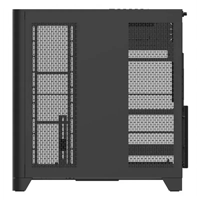 PC korpuss Thermaltake View 390 Air Midi Tower — melns, atbalsta PS2 barošanas bloku, 3,5 collu HDD, 2,5 collu SSD, līdz 200 mm priekšējiem ventilatoriem