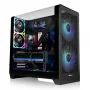 PC korpuss Thermaltake View 390 Air Midi Tower — melns, atbalsta PS2 barošanas bloku, 3,5 collu HDD, 2,5 collu SSD, līdz 200 mm priekšējiem ventilatoriem