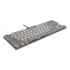 Mehāniska tastatūra bez ciparu bloka Cherry KC 500 MX LP TKL — QWERTZ vācu izkārtojums, USB, 88 taustiņi, pelēka