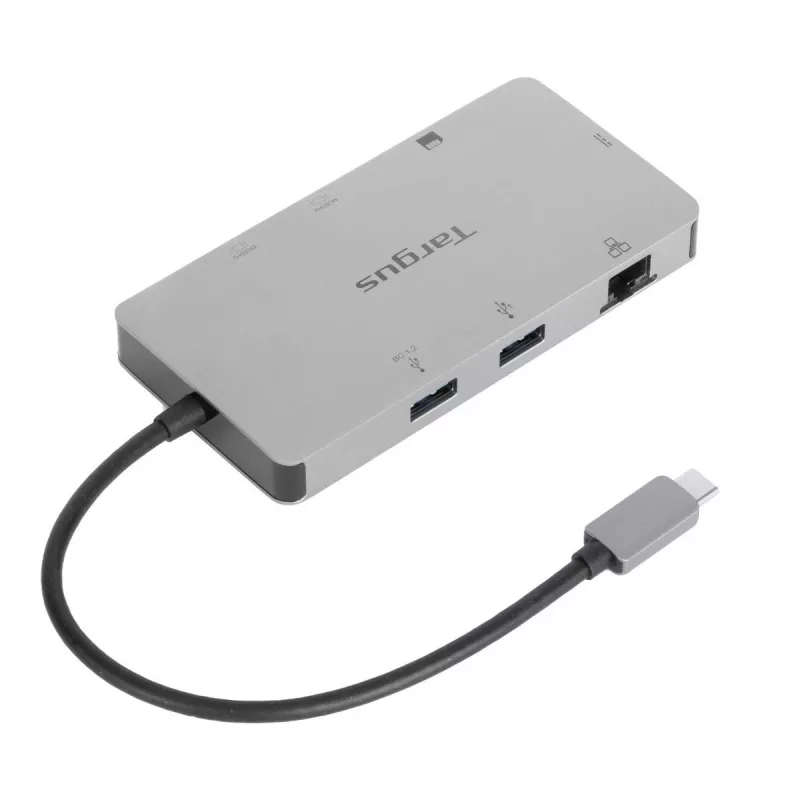 Targus DOCK423EU klēpjdatora dokstacija/portu replikators, vadu, USB 3.2 Gen 1 (3.1 Gen 1) Type-C, sudraba