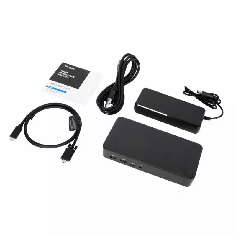 Targus DOCK460EUZ klēpjdatora dokstacija/portu replikators, vadu, USB4, melns
