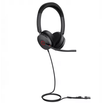 Yealink UH48 Dual Teams USB-C/A austiņas, vadu, zvaniem / mūzikai, 20–20000 Hz, 169 g, austiņas, melnas