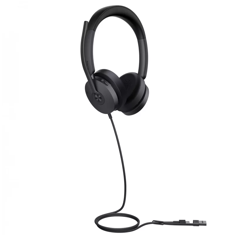 Yealink UH48 Dual Teams USB-C/A austiņas, vadu, zvaniem / mūzikai, 20–20000 Hz, 169 g, austiņas, melnas