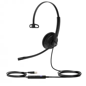 Yealink UH34 Lite Mono Teams austiņas, vadu, 20 - 20000 Hz, birojam/zvanu centram, 84 g, austiņas, melnas