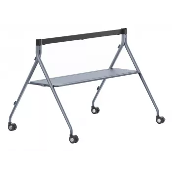 Yealink MB-FS-P860T mobilais grīdas statīvs „MeetingBoard 86 Pro“ (86 collu / 2,18 m) ekrānam, ar paliktni un riteņiem, melns, pelēks