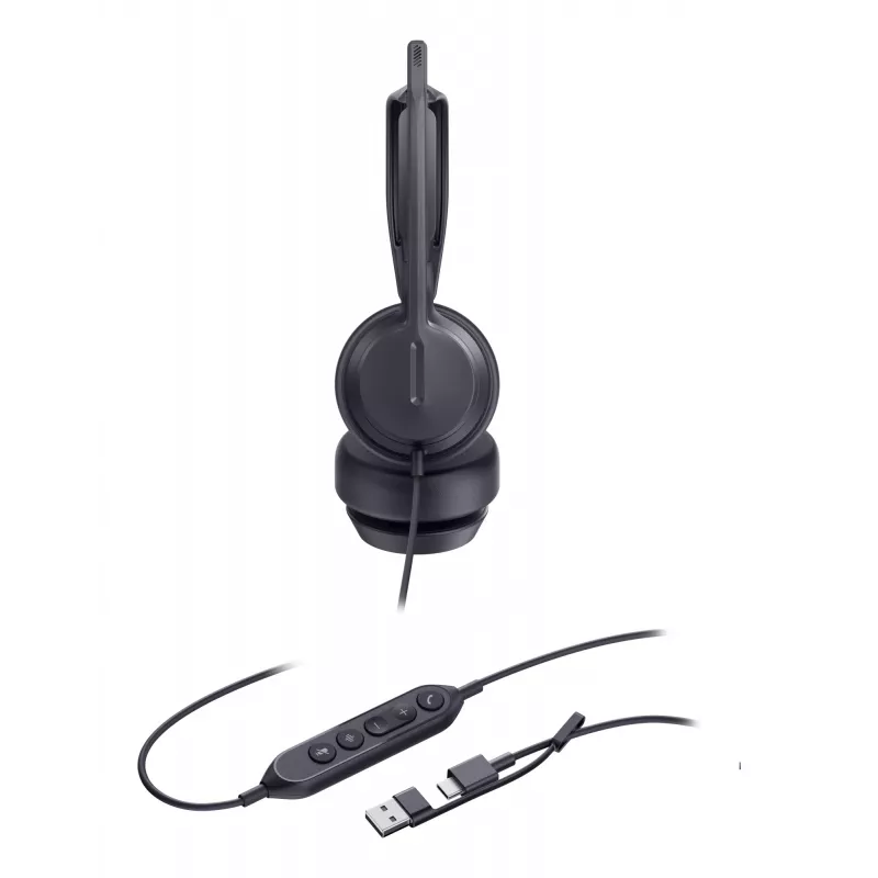 Yealink UH42 Dual UC USB-C/A austiņas, vadu, zvani/mūzika, 20 - 20000 Hz, 160 g, austiņas, melnas
