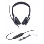 Yealink UH46 Dual Teams USB-C/A austiņas, vadu, 20–20000 Hz, birojam/zvanu centram, 166 g, austiņas, melnas