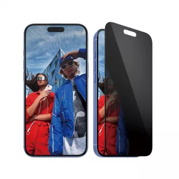 PanzerGlass ® Privātuma ekrāna aizsargs iPhone 16 Plus | 15 Plus | Īpaši plats ar EasyAligner