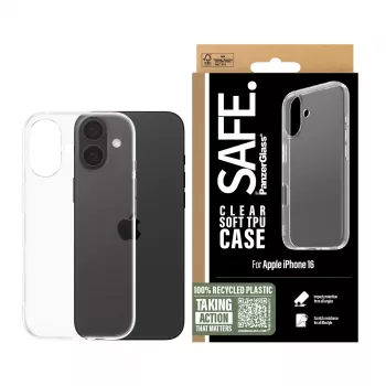 PanzerGlass SAFE. by ® TPU maciņš, caurspīdīgs, iPhone 16