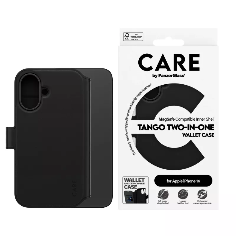 PanzerGlass CARE™ by ® Tango 2-in-1 Wallet Case w. MagSafe iPhone 16