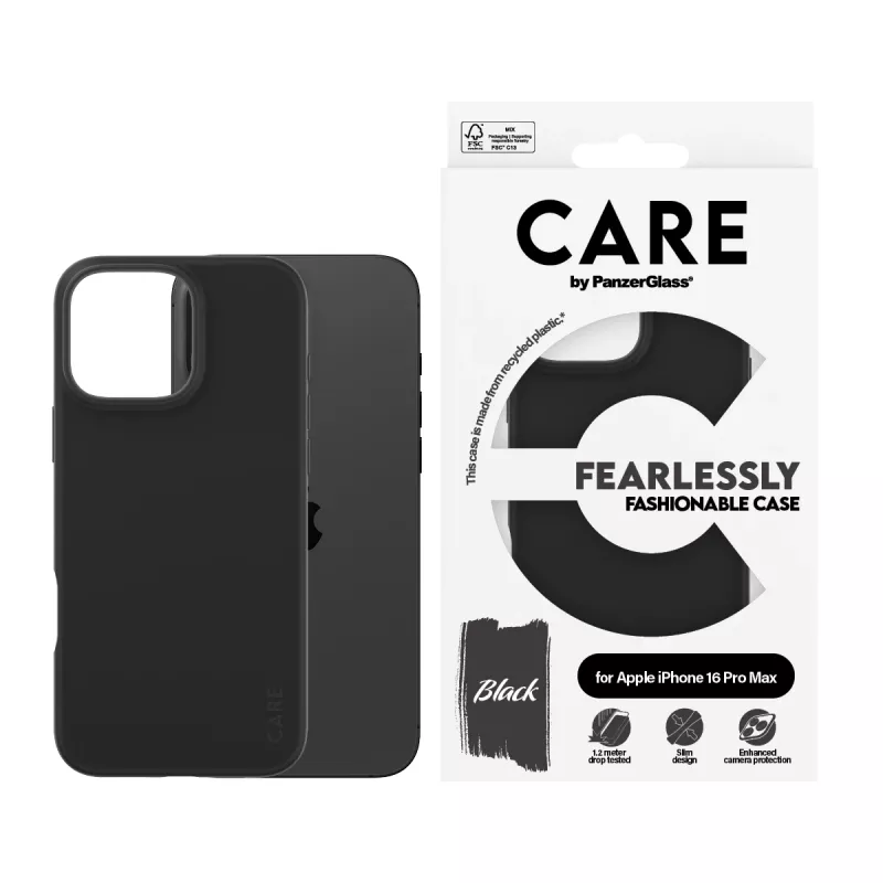 PanzerGlass CARE™ by ® vāciņš Melns iPhone 16 Pro Max