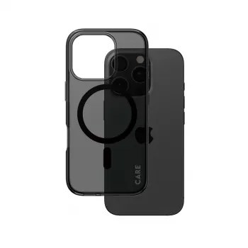 Cover PanzerGlass CARE by Flagship Case Urban Combat Smokey w. Melns MagSafe iPhone '24 6.3 inch Pro