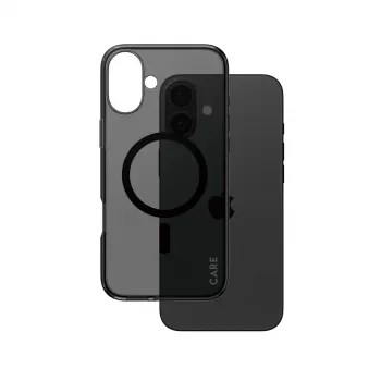 PanzerGlass CARE™ by ® Urban Combat Case Smokey w. Melns MagSafe iPhone 16 Plus