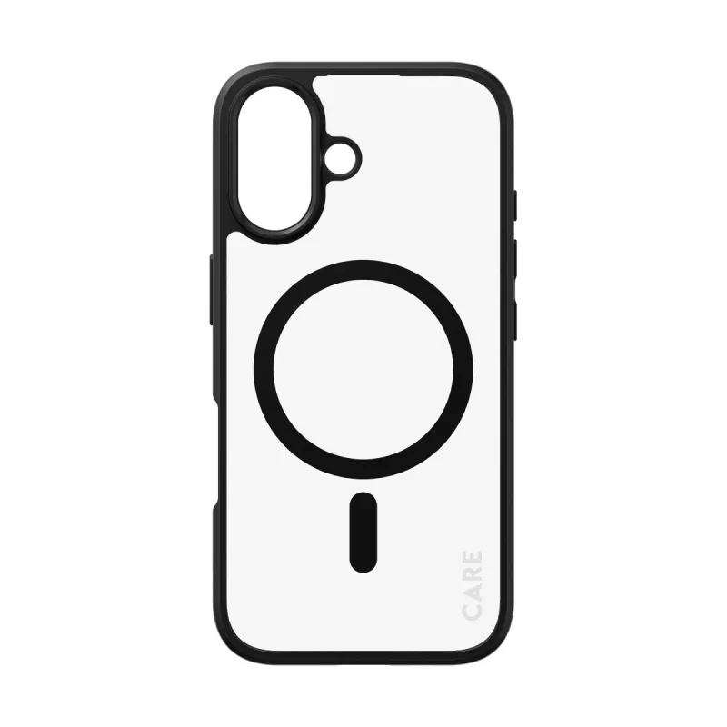 PanzerGlass CARE™ by ® Urban Combat Case caurspīdīgs ar melnu rāmi un MagSafe iPhone 16