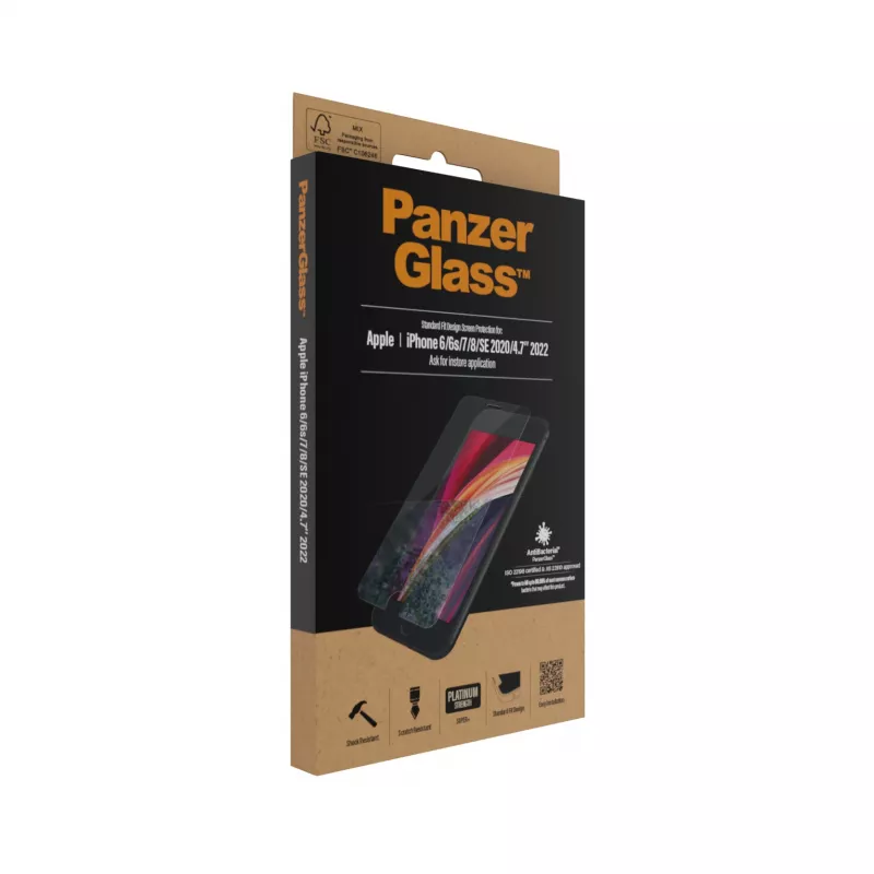 PanzerGlass ® Ekrāna aizsargs iPhone 8 | 7 | 6s | 6 | SE (2020/2022) | Standarta piemērotība