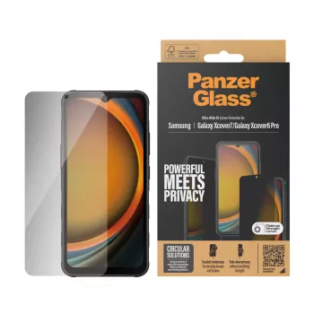 PanzerGlass ® privātuma ekrāna aizsargs Samsung Galaxy Xcover7 Pro | Xcover7 | Xcover6 Pro | Īpaši plats pielāgojums