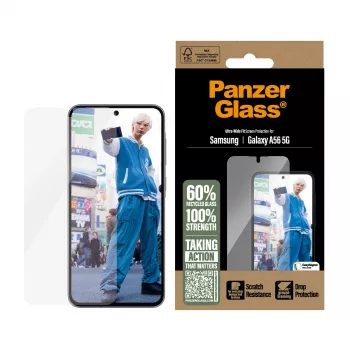PanzerGlass ® ekrāna aizsargs Samsung Galaxy A56 5G | Ultra-Wide Fit ar EasyAligner