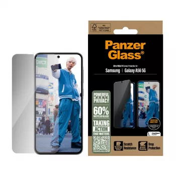 PanzerGlass ® Privātuma ekrāna aizsargs Samsung Galaxy A56 5G | Īpaši plats