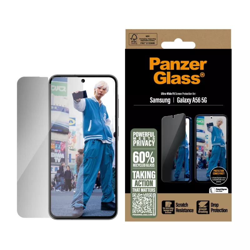 PanzerGlass ® Privātuma ekrāna aizsargs Samsung Galaxy A56 5G | Īpaši plats