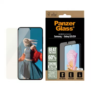 PanzerGlass ® Viss-vienā ekrāna aizsargs Samsung Galaxy S25 | S24 | Ultra Wide Fit