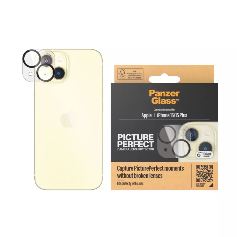 PanzerGlass ® PicturePerfect Kameras objektīva aizsargs iPhone 15 | 15 Plus