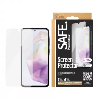 PanzerGlass SAFE. by ® ekrāna aizsargs Samsung Galaxy A35 5G | Īpaši plata piegulšanās ar EasyAligner