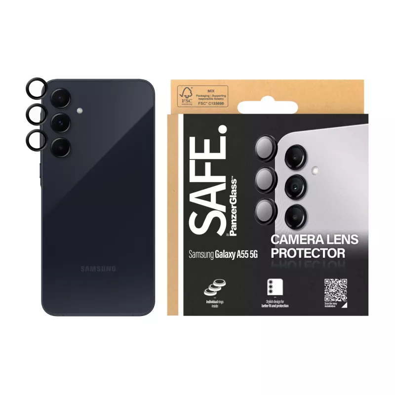 PanzerGlass SAFE. by ® Kameras objektīva aizsargs melns Samsung Galaxy A55 5G