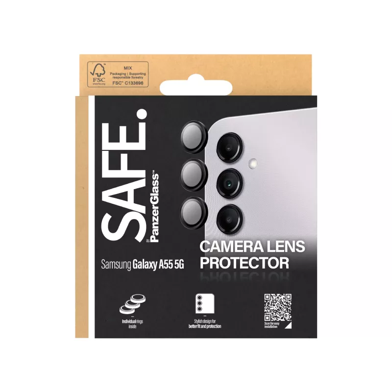 PanzerGlass SAFE. by ® Kameras objektīva aizsargs melns Samsung Galaxy A55 5G
