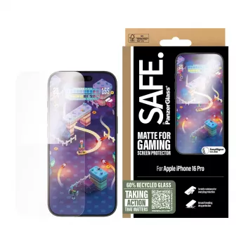 PanzerGlass SAFE. by ® Spēļu ekrāna aizsargs iPhone 16 Pro | Īpaši plats piegulums