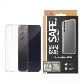 PanzerGlass SAFE. by ® TPU maciņš Samsung Galaxy A55 5G | Caurspīdīgs
