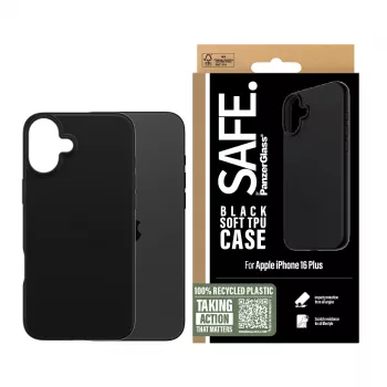 PanzerGlass SAFE. by ® TPU vāciņš Melns iPhone 16 Plus