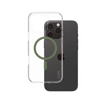PanzerGlass CARE™ by ® Urban Combat Case Caurspīdīgs ar Zaļu MagSafe iPhone 16 Pro Max