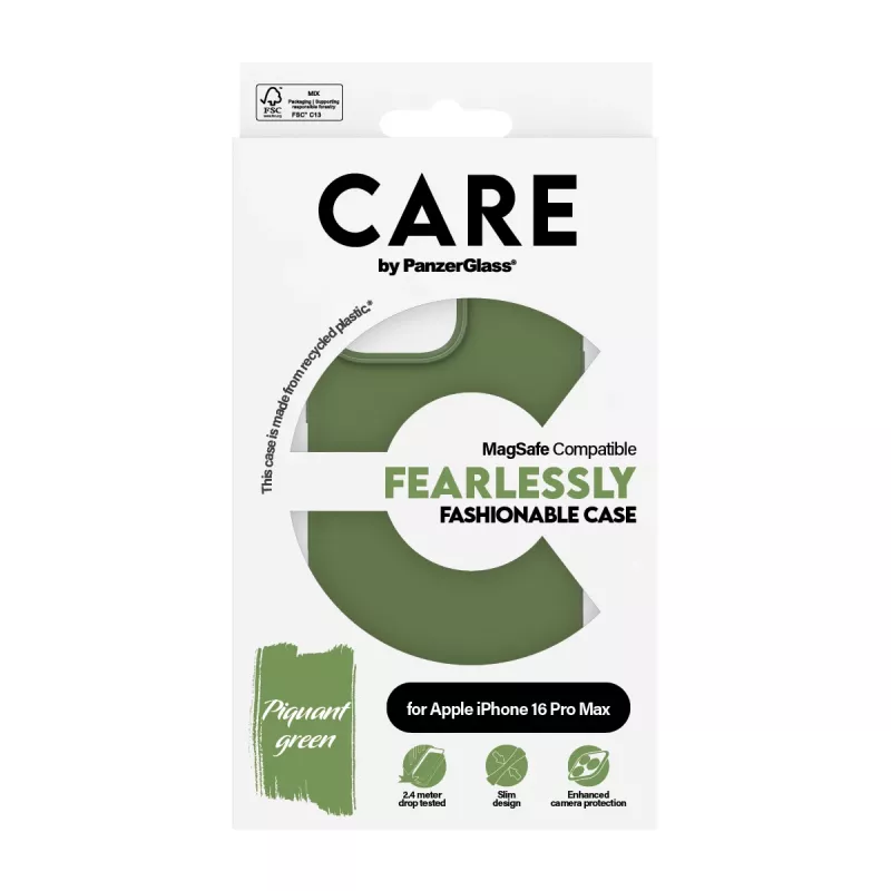 PanzerGlass CARE™ by ® Case zaļa w. MagSafe iPhone 16 Pro Max
