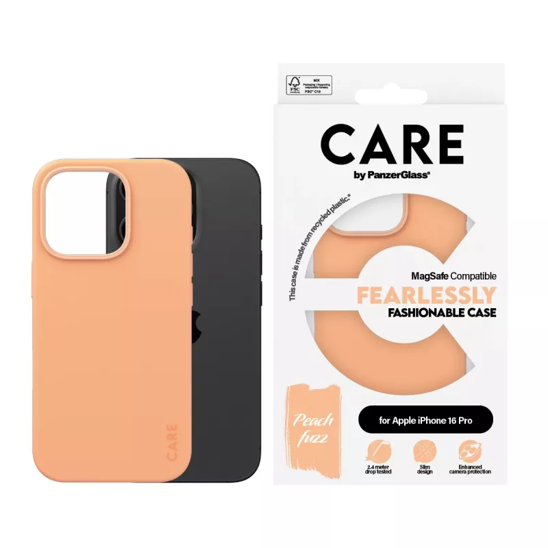 PanzerGlass CARE™ by ® Case Peachy w. MagSafe iPhone 16 Pro