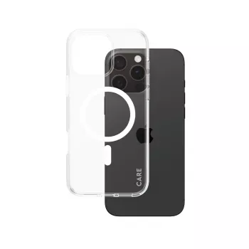 PanzerGlass CARE™ by ® Urban Combat Case caurspīdīgs ar baltu MagSafe iPhone 16 Pro Max