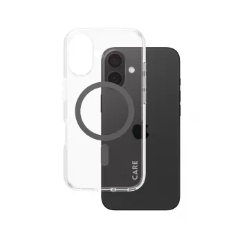 PanzerGlass CARE™ by ® Urban Combat vāciņš caurspīdīgs ar melnu MagSafe, paredzēts iPhone 16
