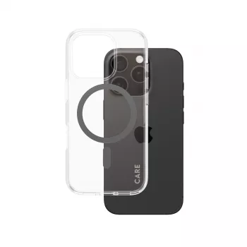 PanzerGlass CARE™ by ® Urban Combat Case Caurspīdīgs ar Melnu MagSafe iPhone 16 Pro