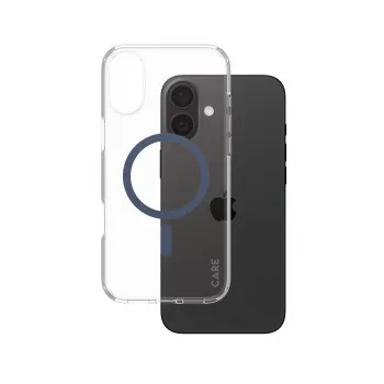 PanzerGlass CARE™ by ® Urban Combat maciņš caurspīdīgs ar zilu MagSafe iPhone 16 Plus