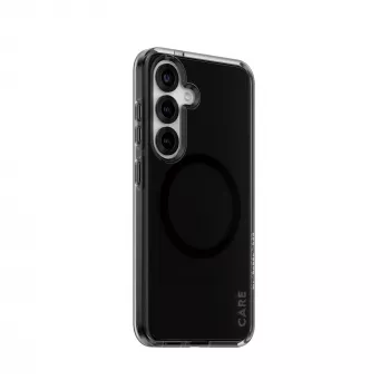 PanzerGlass CARE™ by ® Urban Combat Case Smokey w. Melns Qi Saderīga Samsung Galaxy S25