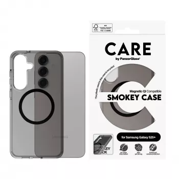 PanzerGlass CARE™ by ® Urban Combat Case Smokey w. Melns Qi Saderīga Samsung Galaxy S25+