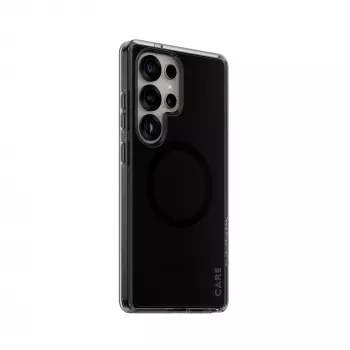 PanzerGlass CARE™ by ® Urban Combat Case Smokey w. Melns Qi Saderīga Samsung Galaxy S25 Ultra