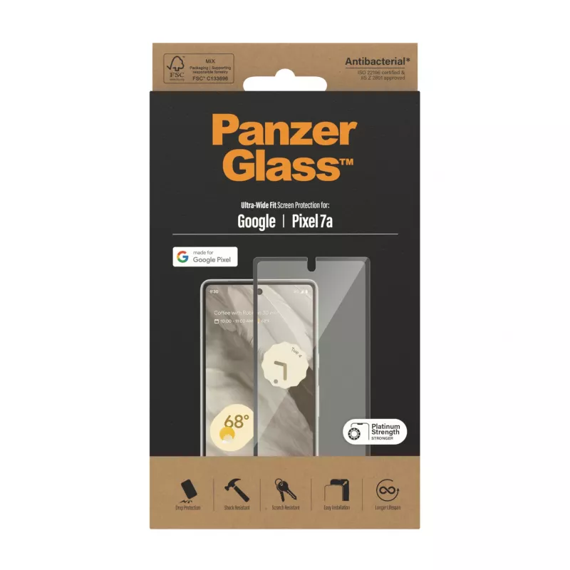 PanzerGlass® ekrāna aizsargs Google Pixel 7a | Ultra Wide Fit