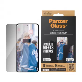 PanzerGlass ® privātuma ekrāna aizsargs Samsung Galaxy S24+ | Īpaši plats pielāgojums ar EasyAligner