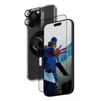 PanzerGlass ® 4-in-1 aizsardzības komplekts iPhone 16 Pro Max, Apple, Apple - iPhone 16 Pro Max, Sausa uzklāšana, Izturīgs pret skrāpējumiem, Triecienizturīgs, Caurspīdīgs, 1 gab.